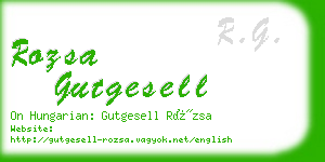 rozsa gutgesell business card